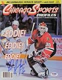 Blackhawks Ed Belfour Signed Chicago Sports Magazine Psa/dna #q12185 - Autographed NHL Magazines