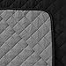 Home Fashion Designs Deluxe Reversible Quilted Furniture Protector. Perfect for Families with Pets and Kids. (Chair, Black/Grey)