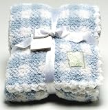 Pickles Adorable Ultra Soft Baby Blue Checked Baby Toddler Blanket