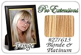 ProExtensions #27/613 Golden Blonde w/ Platinum Highlights Pro Fringe Clip In Bangs