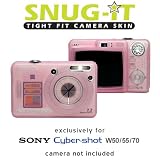 Delkin Snug-It, Silicone Digital Camera Skin for the Sony Cyber-Shot W50, W55 & W70, Pink, with Neck & Wrist Straps