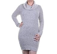 Acrylic/Metallic/Polyester Long Sleeves Sweater  Dress