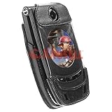 Krusell 87244 Elastic Black Leather Case for HTC Star Trek / Cingular 3125