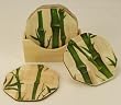 Vintage Drink Coasters - Real Bamboo with Bamboo Trees Design - Home Decor / Table Decor / Decor Accessory / Coffee Table Decor / Mug Coaster / Party Coaster / Decorative Coaster