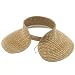 51ue1TpXylL. AA75  Braided Straw Wrap Visor Natural W40S41E