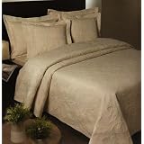 Luxurious King Size Florentina LightWeight Floral Design Bedspread in Cream