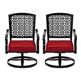 Best Buy conservatory furnitures-Outdoor Patio Home Conservatory Red Set of 2 Swivel Dining Chairs