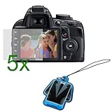 GTMax 5 x Premium Clear LCD Screen Protector Guard for Nikon D3100 SLR Digi ....