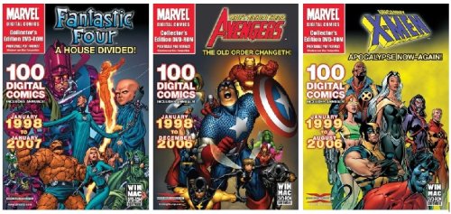 Cover image : Marvel Comics 3 Pack Super Bundle - The Earth's Mightiest Heroes The Avengers, Uncanny X-Men - Apocalypse Now, Fantastic Four: A House Divided - Over 300 Digital Comic Books on DVD-ROM in Acrobat PDF Format (Mac & Windows)
