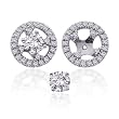 14K White Gold 1 ct. Diamond Earring Jackets