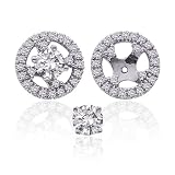 14K White Gold 1/3 ct. Diamond Earring Jackets