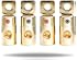 InstallGear 1/0 AWG Gauge Gold Ring Set Screw Battery Ring Terminals (4 Pack)