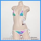 Butterfly Cheekhugger Bikini (Florescent Abstract) Micro