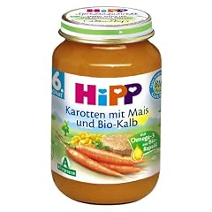 Hipp Karotten mit Mais und Bio-Kalb, 6-er Pack (6 x 190 g) - Bio