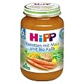 Hipp Karotten mit Mais und Bio-Kalb, 6-er Pack (6 x 190 g) - Bio