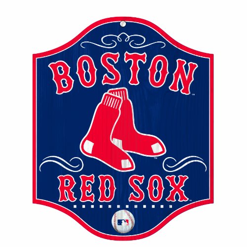 MLB Boston Red Sox 11-by-13 Wood Sign