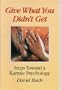 Give What You Didn't Get (Steps Toward a Karmic Psychology)