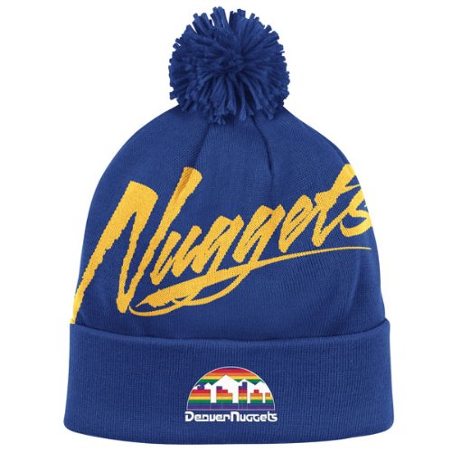 Denver Nuggets Mitchell & Ness Vice Script Cuffed Knit Hat