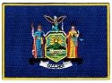 New York State Flag Embroidered Patch Iron-On NY Emblem
