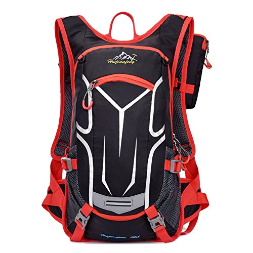 Hydration Pack - Cycling Bicycle Bike Hiking Climbing Pouch Waterproof pack Bladder Bag Water Rucksack 18L (Red)