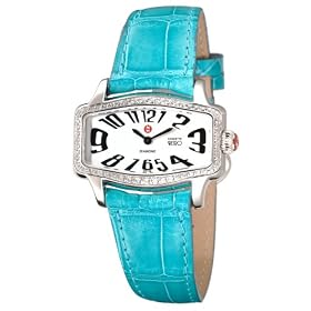 Michele WoMens Coquette Retro Diamond Leather Watch #MWW08C000112 by Michele