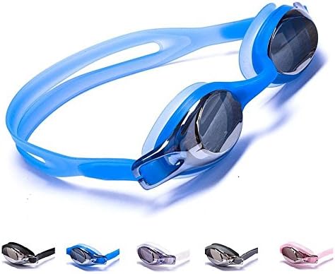 Junior Swimming Goggles for Kids and Early Teens - Multi Color Mirrored Anti-Fog UV Protection - Money Back Guarantee! - Best Junior Swim Goggles - Compare to Speedo, Aqua Sphere, or TYR - Soft and Comfortable, Premium Quality, Durable Water Goggles.