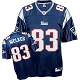 Wes Welker Reebok NFL Navy Replica New England Patriots Jersey - Large
