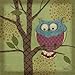 Whimsical Fantasy Owl Poster Set Blue, Green and Brown by Paul Brent; 4-12x12