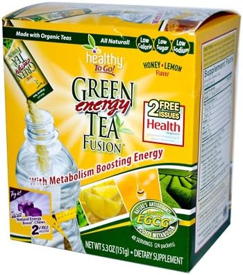 New - To Go Brands Green Tea Energy Fusion Honey Lemon - 24 Packets