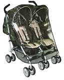 Sashas Rain and Wind Cover for Twin Side-by-Side Stroller