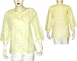 Kurti Clothing from India Chikan Embroidery Size L (ctop409)