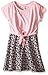 Dream Star Girls' Popover Tie Front Dress with Floral Printed Skirt- 2 Piece Set