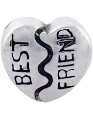 Biagi Best Friend in Heart Sterling Silver Bead, Pandora Compatible