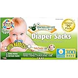 Controlled Life Scented Baby Disposable Diaper Bags (with convenient handle ties), 300-Count (Mega Pack)