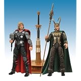 MARVEL SELECT Movie THOR & LOKI Action Figure set of 2 with Connecting bases