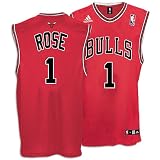 Derrick Rose Jersey: adidas Red Replica #1 Chicago Bulls Jersey - Medium