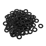 uxcell ガスケットシールリング　フラットワッシャー　M8x16mmx1.5mm　プラスチック　100個