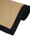 Quality Welcome Mat - Natural Color Sisal Area Rug w/ Black Cotton Edge & Latex Backing - 2ft. x 3ft.