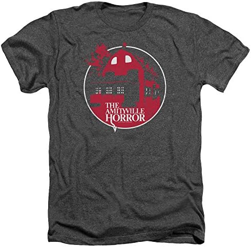 Amityville Horror Red House Mens Heather Shirt Charcoal XL