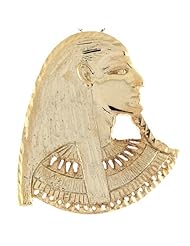 14k Yellow Gold Ramses Egyptian Pharaoh Unique 4.5cm X 4.0cm Pendant