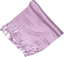 Men Muffler Silk Pashmina Gift for Daddy Handmade In India Purple 58 x 12.5 inches