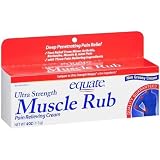 Equate Muscle Rub, Pain Relieving Cream. Non Greasy, 4-Ounce Box (Pack of 2)