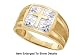 Nice Men's Genuine Gold and Diamond Accented Cross Ring