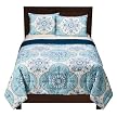Home Medallion Comforter - Aqua (Twin XL)