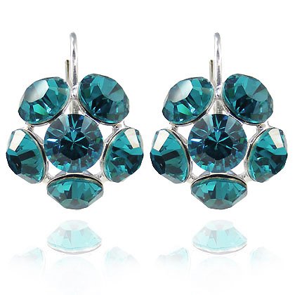Ohrringe mit SWAROVSKI ELEMENTS Blue Zircon - Farbe - Blue Zircon - Silber Bilder von Ohrringe mit SWAROVSKI ELEMENTS Blue Zircon - Farbe - Blue Zircon - Silber