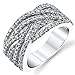 925 Sterling Silver Cubic Zirconia CZ Right Hand Ring Band Sizes 5-9