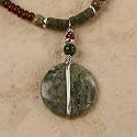 Jasper Silver Wire Wrapped Pendant Necklace - Stone Color & Matrix Will Vary!