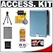 Canon PowerShot PSC-1000 Deluxe Leather Case (Light Blue) + NB-5L Battery + Accessory Kit for SD790 IS, SD800 IS, SD850 IS, SD870 IS, SD880 IS & SD970 IS Digital Cameras
