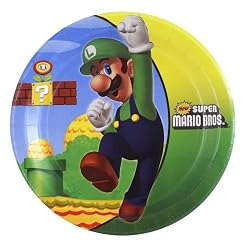 Super Mario Bros. Dessert Plates (8) Party Supplies