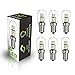 Lightvita (6-pack) S6 0.36-Watt LED Night Light bulb, 6-Watt Replacement and E12 Candelabra Base, Warm White 2900k 20 lumens
